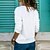 cheap Tees &amp; T Shirts-Women&#039;s T shirt Tee Blue Pink White Plain Casual Weekend Long Sleeve V Neck Basic Regular S