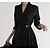 cheap Midi Dresses-Women&#039;s Work Dress Blazer Dress Black Dress Midi Dress Black Pure Color Long Sleeve Winter Fall With Belt Fashion Shirt Collar Winter Dress Office Fall Dress 2023 S M L XL 2XL 3XL