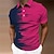 tanie męskie polo zapinane na guziki-Męskie Koszulka polo Koszula golfowa Graficzny Wieczorne Fuksja Druk 3D Na zewnątrz Ulica Krótkie rękawy Nadruk Przycisk w dół Odzież Moda Designerskie Codzienny Oddychający