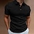 cheap Classic Polo-Men&#039;s Waffle Polo Shirt Golf Shirt Casual Daily Polo Collar Classic Short Sleeve Fashion Modern Solid Colored Pocket Button Front Spring &amp; Summer Regular Fit Black White Blue Khaki Gray Waffle Polo