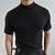 baratos Camisetas masculinas casuais-Homens Camiseta Camisa de gola alta Tecido Colarinho Chinês Rua Feriado Manga Curta Roupa Moda Casual Confortável