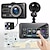 cheap Car DVR-Dash Cam Driving Recorder 4 inch Touch Screen 1080P 170 Wide Angle Front Rear Car Camera G-Sensor Night Vision Motion Detection Parking Monitoring Uninterrupted Loop Recording