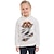 preiswerte Hoodies&amp;Sweatshirts 3d des Mädchens-Kinder Mädchen Kapuzenshirt Langarm Schwarz 3D-Druck Katze Tier Tasche Täglich Innen Outdoor Modisch Strassenmode bezaubernd Täglich 3-12 Jahre