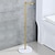 billige Toalettrullholdere-frittstående toalettpapirholderstativ med marmorbase, 304 rustfritt stål rustfri papirrullholder gulvstativ oppbevaring for bad (krom)