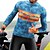 billige Trøjer til mænd-21Grams Herre Cykeltrøje Langærmet Cykel Toppe med 3 baglommer Bjerg Cykling Vej Cykling Åndbart Hurtigtørrende Svedtransporende Refleksbånd Orange Blå Polyester Spandex Sport Tøj / Elastisk
