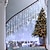 olcso LED szalagfények-kültéri karácsonyi jégcsap ablak függöny lámpák 6x1m-300 led csatlakozó 9 színben távirányító ablak fali lámpa meleg fehér rgb hálószoba party kerti karácsonyi díszek 31v eu/us/au/uk dugó