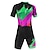 cheap Men&#039;s Clothing Sets-21Grams Men&#039;s Triathlon Tri Suit Short Sleeve Mountain Bike MTB Road Bike Cycling Green Black Yellow Geometic Bike Clothing Suit 3D Pad Breathable Quick Dry Moisture Wicking Back Pocket Polyester