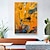 رخيصةأون لوحات تجريدية-يدويا رسمت باليد النفط الطلاء جدار الفن الحديث مجردة البرتقالي الشكل اللوحة ديكور المنزل توالت قماش لا الإطار غير متمدد