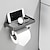 billige Toalettrullholdere-toalettpapirholder for baderom svart sølv gull vev telefonstativ veggmontert plass aluminium wc dusjpapirholder med hylle