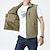 billige Herre fiskevest-Herre سترة Gilet Fiskevest Vest til turbruk Ermeløs vest Gilet jakke utendørs Gate Ferie Dagligdagstøy Gatemote Elegant og moderne Vår Høst Lomme Polyester Hold Varm Hurtigtørkende Ren farge Glidelås