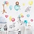 baratos Adesivos de Parede Decorativos-Adesivo de parede de decoração de embelezamento de parede de jardim de infância bonito veado leão elefante balão