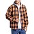 cheap Men&#039;s  Overshirts-Men&#039;s Shirt Overshirt Flannel Shirt Shirt Jacket Plaid Hooded Black and Red Yellow Orange Red Long Sleeve Print Street Daily Button-Down Tops Fashion Casual Comfortable / Beach