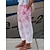 ieftine fund grafic-pantaloni chino de modă pentru femei buzunare laterale imprimeu pantaloni până la gleznă casual weekend micro-elastic buline flori / floral confort largi verde 2xl