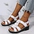 preiswerte Damensandalen-Damen Sandalen Sandalen mit Keilabsatz Komfort Schuhe Outdoor Täglich Strand Feste Farbe Blumen Einfarbig Sommer Blume Keilabsatz Offene Spitze Klassisch Brautkleider schlicht PU Leder Polyester