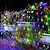 billiga LED-ljusslingor-nätbelysning utomhus juldekorationer 9 färger 8 lägen fjärrkontroll vattentät anslutningsbar 6m x 4m / 3m x 2m/ 1,5m x 1,5m för utomhusträdgårdsfest dekoration (lila röd) 672/192/96leds 31v
