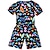 baratos Tops-Kids Girls&#039; Jumpsuit Black Print Ruched Spring Summer Active Casual 4-12 Years
