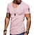 cheap Men&#039;s Casual T-shirts-Men&#039;s T shirt Tee Tee Plain V Neck Normal Short Sleeve Zipper Clothing Apparel Muscle Esencial