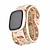baratos Pulseiras de relógio Fitbit-Pulseira de Smartwatch Compatível com Fitbit Versa 3 / Sense Versa / Versa 2 / Versa Lite / Versa SE Tecido Contas Relógio inteligente Alça Multicamadas Com Miçangas Ajustável Corda trançada artesanal