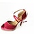 Недорогие Обувь для латиноамериканских танцев-Жен. Обувь для латины Обувь для сальсы В помещении Профессиональный стиль ЧаЧа Блестящий кристалл с блестками и драгоценными камнями Платформа Каблук &quot;Клеш&quot; С пряжкой Взрослые Черный Темно-красный