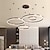 ieftine Candelabre-4-lumini led 110w inel cerc candelabru condus lumini moderne pandantiv cafea de aur pentru camera de zi bar camera birou 4 straturi reglabil cu telecomanda