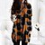 cheap Hoodies &amp; Sweatshirts-Women&#039;s Sweatshirt Pullover Leopard Cat Pumpkin Halloween Weekend Pocket Print 3D Print Active Streetwear Long Clothing Apparel Hoodies Sweatshirts  Loose Fit White Gray