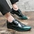 baratos Sapatos Oxford para Homem-Homens Oxfords Sapatos formais Sapatos de vestir Caminhada Casual Diário Dia de São Patrício Microfibra Confortável Botas / Botins Mocassim Preto Verde Primavera Outono