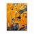 Недорогие Абстрактные картины-ручная роспись маслом настенная живопись современная абстрактная оранжевая фигура живопись украшение дома декор свернутый холст без рамки нерастянутый
