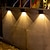 billiga Utomhuslampetter-2st solar led vägglampa varmvit/rgb 2 lägen belysning utomhus trädgård fyrkantigt ljus smart ljuskontroll sensor ip65 vattentät innergård balkong staket dekorationslampor
