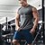 abordables camisetas y tanques activos para hombres-Hombre Camiseta sin mangas Running Top de ejercicio Sin Mangas Capa base Deportivo Licra Transpirable Dispersor de humedad Suave Entrenamiento de gimnasio Corriendo Entrenamiento activo Ropa de