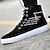 cheap Men&#039;s Sneakers-Men&#039;s Sneakers Boots Gladiator Skate Shoes High Top Sneakers Walking Roman Shoes Daily Leather Booties / Ankle Boots Lace-up Wine Black Khaki Summer Fall Winter