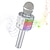 baratos Microfones-Microfone de karaokê infantil microfone de karaokê sem fio com luz led para meninas 3-12 anos brinquedos de presente de natal para crianças