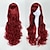 abordables Pelucas para disfraz-peluca cosplay rizado ondulado parte lateral peluca hecha a máquina 32 pulgadas pelo sintético mujeres anime cosplay creativo rubio rojo blanco / fiesta
