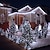 halpa LED-hehkulamput-joulu jääpuikko valot ulkokoristeet 10m 400 leds 8 väriä 8 tilaa vedenpitävä lämmin valkoinen valkoinen rgb 80 tippaa christmas eu plug us plug uk plug au plug