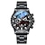 levne Náramkové hodinky-Weiguan quartz hodinky pro muže analogové quartz oversize minimalistický ležérní kalendář noční svítící slitina nerezová ocel kreativní
