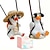 cheap Car Pendants &amp; Ornaments-2Pcs Cute Swinging Duck Car Hanging Ornament for Funny Car Rear View Mirror Swing Hanging Accessories Suitable for Women &amp; Men