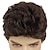abordables Perruques de déguisement-Brown mens perruque beau mâle cheveux courts synthétique halloween costume postiche pour hommes utilisation quotidienne de la fête