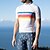 cheap Cycling Jerseys-21Grams Men&#039;s Cycling Jersey Short Sleeve Bike Top with 3 Rear Pockets Mountain Bike MTB Road Bike Cycling Breathable Quick Dry Moisture Wicking Reflective Strips White Stripes Polyester Spandex
