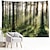 halpa maisemakudos-seinävaatekangas taidekokoelma viltti verho piknik-pöytäliina riippuva kodin makuuhuone olohuone asuntolakoristelu polyesteri moderni vihreä metsä