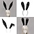 Χαμηλού Κόστους Αξεσουάρ Styling μαλλιών-δερμάτινα αυτιά κουνελιού κεφαλόδεσμος χειροποίητο σέξι λαγουδάκι αυτιά κομμωτήριο πασχαλινό απόκριες cosplay props αξεσουάρ μαλλιών με θέμα