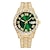 tanie Zegarki kwarcowe-Hip-hopowy zegarek męski zegarek luksusowe wodoodporne markowe zegarki okrągły zegar ze stali nierdzewnej męskie kwarcowe zegarki na rękę prezent chłopaka