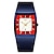 abordables Relojes de Cuarzo-Nibosi, relojes cuadrados azules para hombre, reloj de cuarzo de lujo de la mejor marca, reloj de pulsera delgado resistente al agua para hombre, reloj masculino 2376