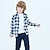 cheap Tees &amp; Shirts-Boys 3D Plaid Shirts Long Sleeve Fall Winter Fashion Cotton Kids 2-12 Years Daily Regular Fit