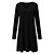 cheap Casual Dresses-Women&#039;s Casual Dress Mini Dress Black Red Pure Color Long Sleeve Winter Fall Autumn Patchwork Basic Scalloped Neck Winter Dress Daily Weekend 2023 S M L XL 2XL