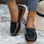 cheap Women&#039;s Slip-Ons &amp; Loafers-Women&#039;s Flats Slip-Ons Loafers Plus Size Classic Loafers Outdoor Office Work Solid Color Solid Colored Summer Wedge Heel Round Toe Casual Minimalism Walking PU Leather Faux Leather Loafer Black White