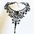 billige Smykkesæt-kvinders halskæde retro blonde festival akryl vintage stil halskæde