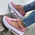 cheap Women&#039;s Sneakers-Women&#039;s Sandals Sneakers Plus Size Platform Sneakers Outdoor Work Daily Solid Colored Summer Buckle Wedge Heel Round Toe Closed Toe Casual Walking Canvas Buckle Black Pink Red