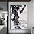baratos Pinturas Abstratas-Pintura a óleo pintada à mão arte da parede moderna pintura em preto e branco abstrato decoração para casa decoração lona enrolada sem moldura não esticada