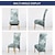 cheap Dining Chair Cover-Grid Printed Dining Chair Covers, Stretch Chair Cover, Spandex High back Chair Protector Covers Seat Slipcover with Elastic Band for Dining Room,Wedding, Ceremony, Banquet