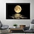 cheap Landscape Prints-Landscape Prints Posters/Picture Black and White Moon Wall Art Wall Hanging Gift Home Decoration Rolled Canvas No Frame Unframed Unstretched Multiple Size