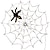 billige Halloween utendørs-halloween edderkoppnett lys diameter 80 led med svart edderkopp vanntette nett lys fjernkontroll 8 moduser spindelvev halloween dekorasjoner for hus hage innendørs utendørs skummelt tema